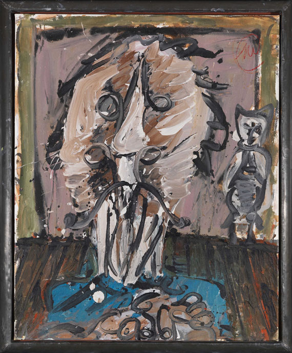 Markus Lüpertz - Mann + Eule II - Frame image