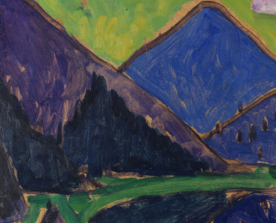 Gabriele Münter - Blick aufs Murnauer Moos (Blaue Berge) - 