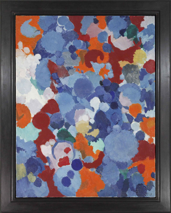 Ernst Wilhelm Nay - Blau bewegt - Frame image