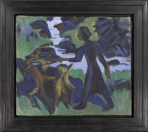 Ernst Ludwig Kirchner - Frau mit Ziege - Frame image