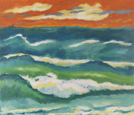 Hermann Max Pechstein - Stürmische See Abends