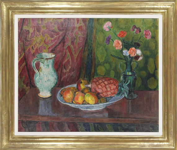 Hans Purrmann - Stillleben mit Früchten und Krug - Frame image