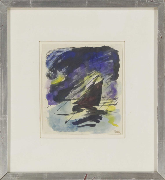 Emil Nolde - Segelboot im Wind - Frame image