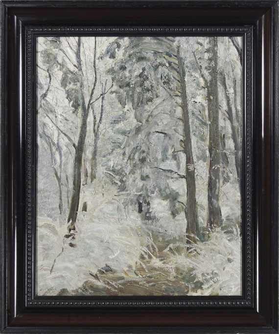 Max Slevogt - Verschneiter Waldweg - Frame image