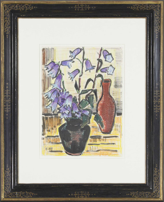 Karl Schmidt-Rottluff - Stillleben mit Glockenblumen - Frame image