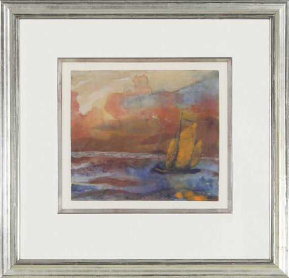 Emil Nolde - Segelschiff am Abend - Frame image