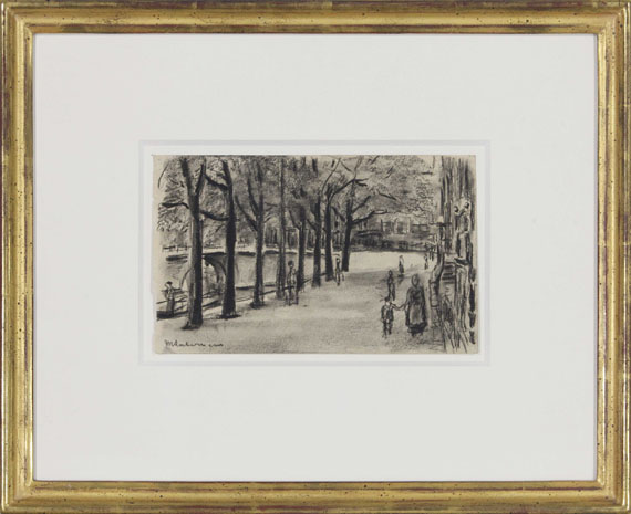 Max Liebermann - Gracht in Amsterdam mit Brücke - Frame image