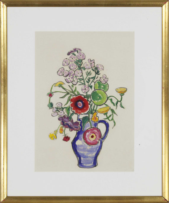 Gabriele Münter - Sommerblumenstrauß mit rotem Mohn und Phlox - Frame image