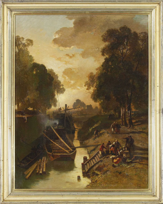 Charles Hoguet - Beim Ausladen der Fracht - Frame image