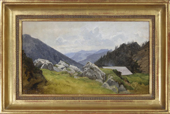 Eduard Schleich d. Ä. - Gebirgslandschaft - Frame image