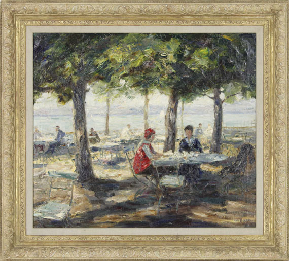 Otto Pippel - Wirtsgarten am Starnberger See - Frame image