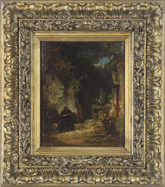 Carl Spitzweg - Einsiedler mit Mädchen - Frame image