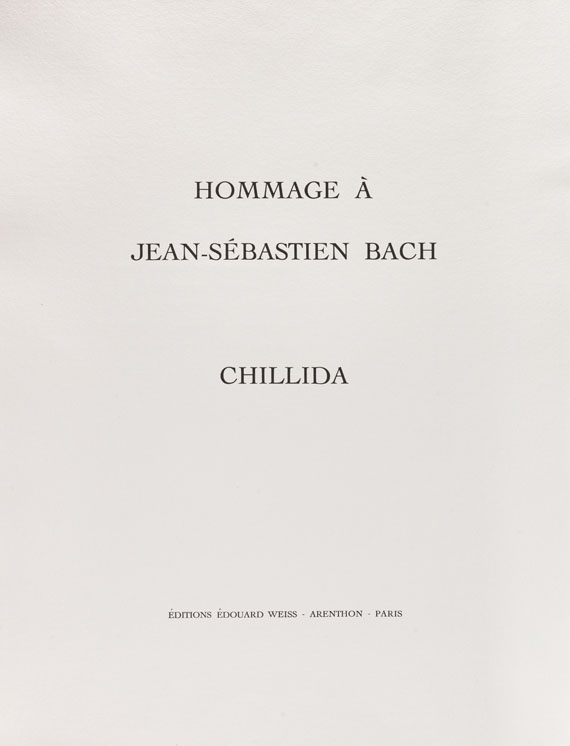 Eduardo Chillida - Hommage à Johann Sebastian Bach, Folge von 12 Blatt, Mappenwerk - 