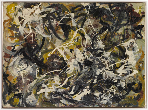 Bernard Schultze - Rhythmus weiss, gelb, schwarz - Frame image