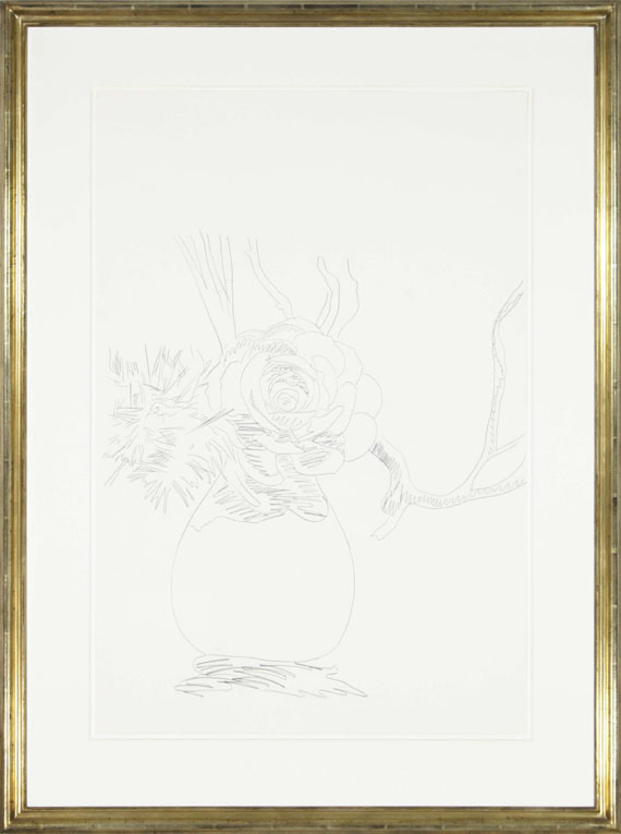 Andy Warhol - Flowers (Black and White) - Frame image