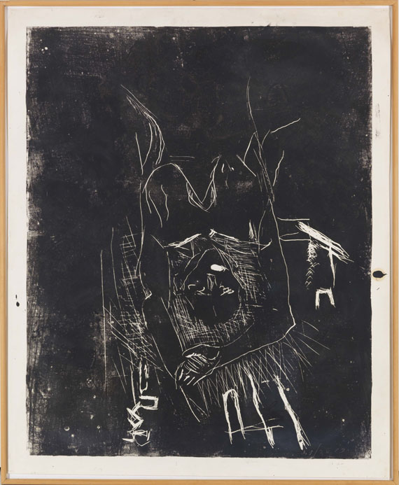 Georg Baselitz - Frau im Fenster - Frame image