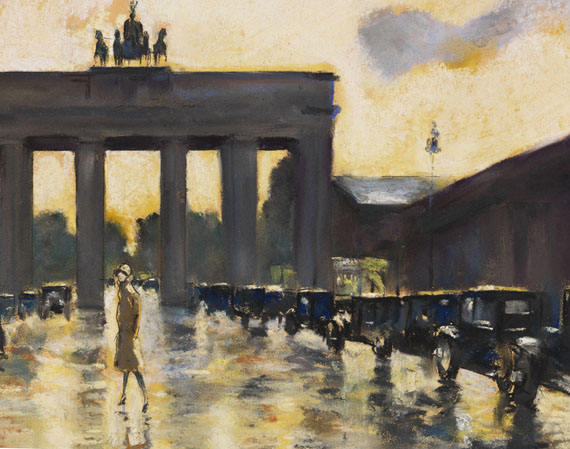 Lesser Ury - Brandenburger Tor vom Pariser Platz aus gesehen - 