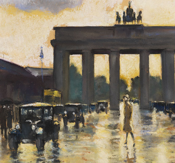 Lesser Ury - Brandenburger Tor vom Pariser Platz aus gesehen - 