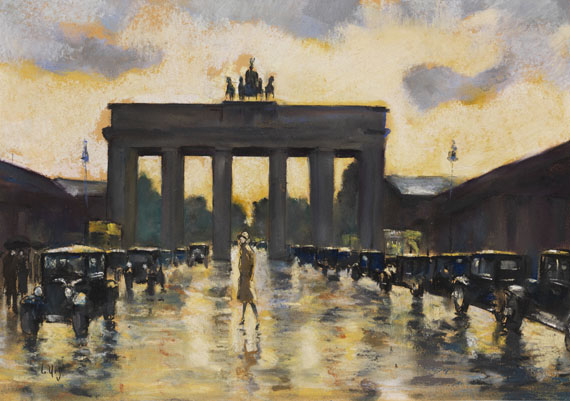 Lesser Ury - Brandenburger Tor vom Pariser Platz aus gesehen