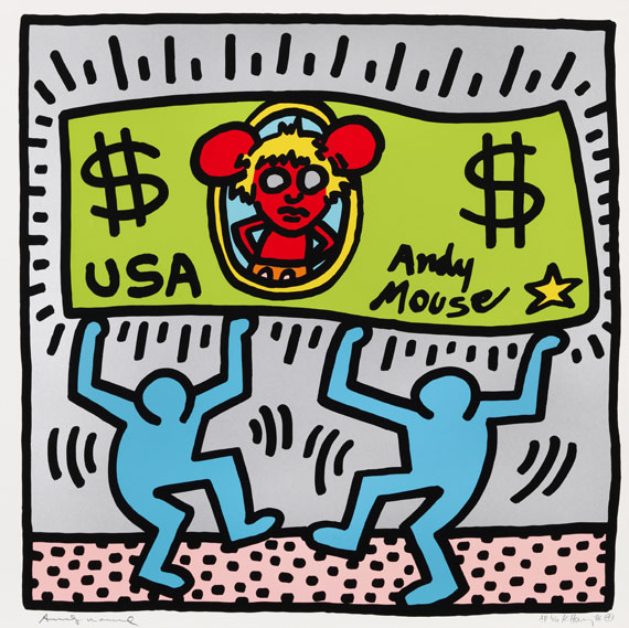 Keith Haring - Andy Mouse (4 Blatt) - 