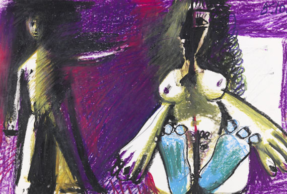 Pablo Picasso - Jeune garçon et femme assise - 