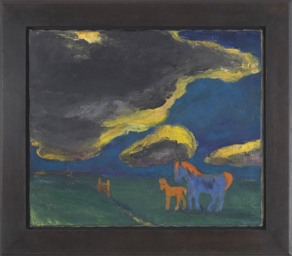 Emil Nolde - Landschaft mit Mutterpferd - Frame image