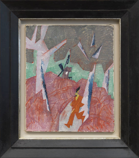 Lyonel Feininger - Der junge Mann aus dem Dorfe / Mill with Red Man - Frame image