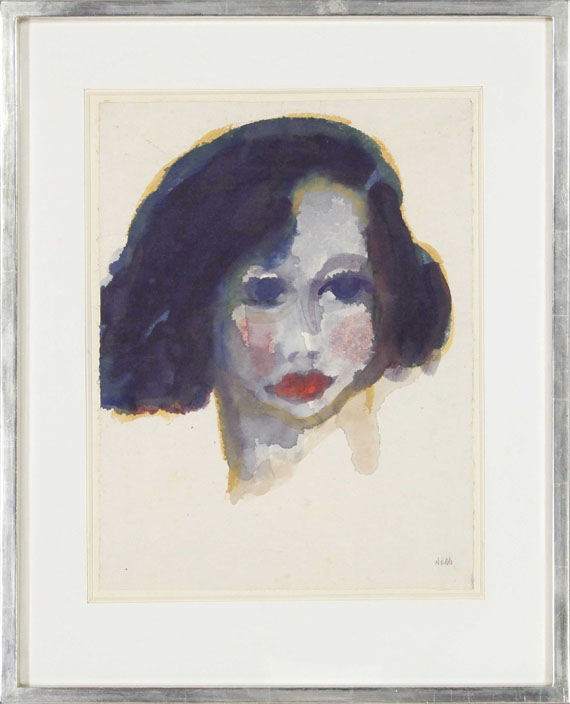 Emil Nolde - Mädchen mit blauem Haar - Frame image