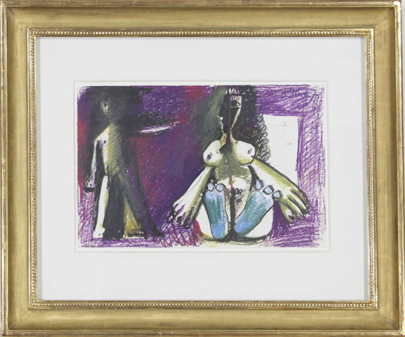 Pablo Picasso - Jeune garçon et femme assise - Frame image