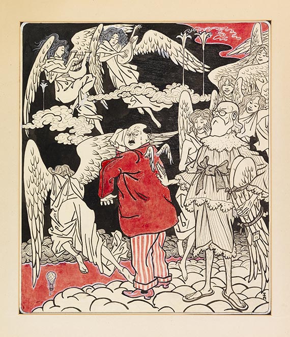 Thomas Theodor Heine - 3 Originalzeichnungen für den Simplizissimus