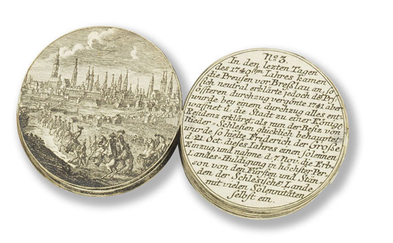  Friedrich II. der Große - Historica in nuce (in Silber-Schraubtaler). - Dabei: Les matinées du Roi de Pruße - 