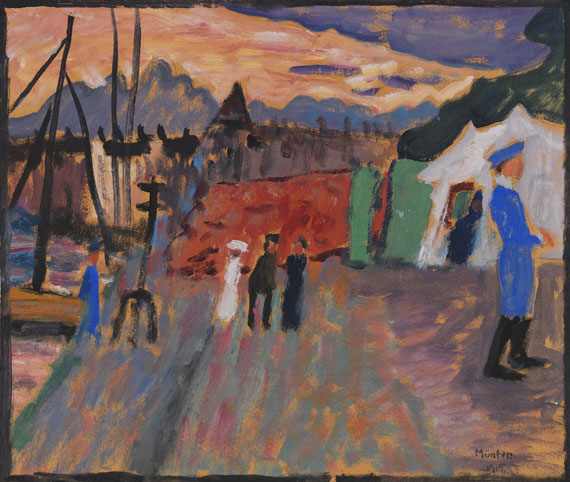 Gabriele Münter - Från Djurgårdsbron, Stockholm (Bei der Tiergartenbrücke)