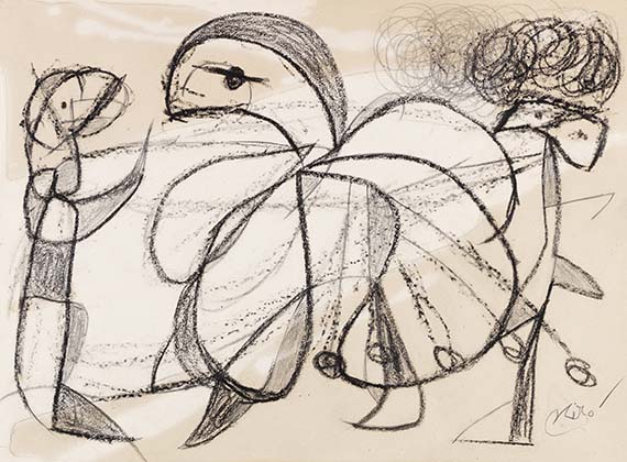 Joan Miró - Personnages, oiseau