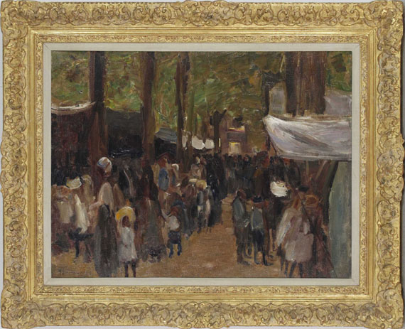 Max Liebermann - Jahrmarkt in Noordwijk - Frame image