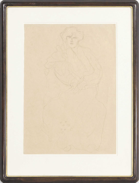 Gustav Klimt - Im Lehnstuhl Sitzende von vorne - Frame image