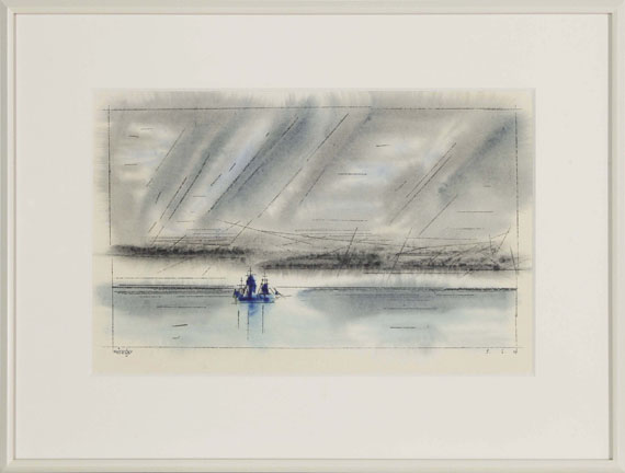 Lyonel Feininger - Churning Clouds above the Sea - Frame image