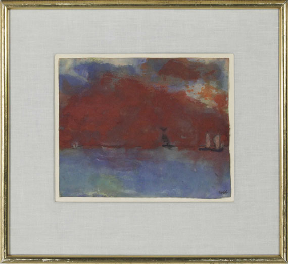 Emil Nolde - Meerlandschaft mit rotem Abendhimmel