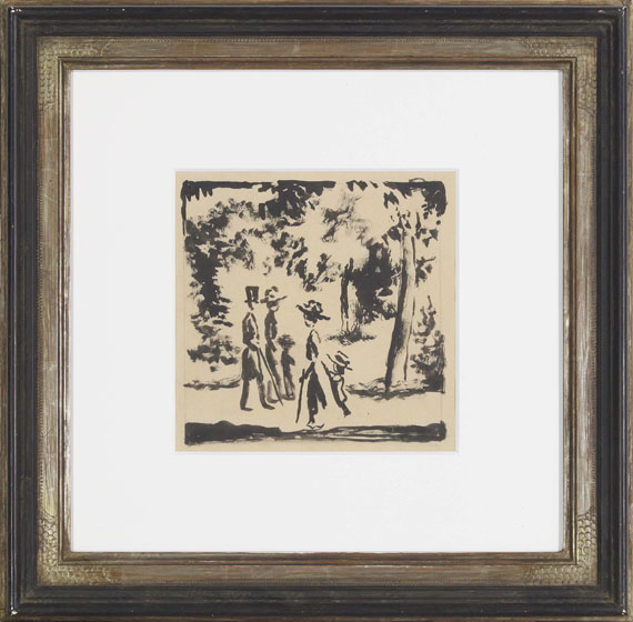 August Macke - Spaziergänger im Park - Frame image