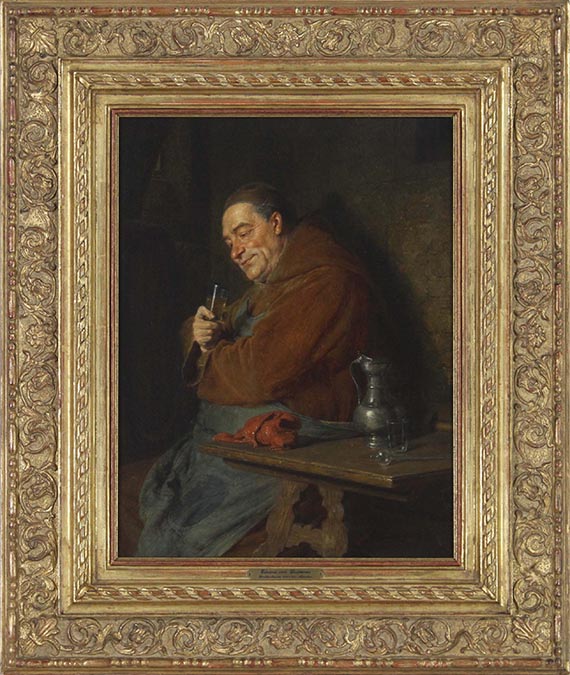 Eduard von Grützner - Der Kellermeister - Frame image