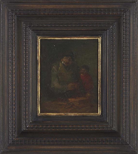 Wilhelm Busch - Sogenannte Arbeitspause (Der schmerzende Daumen) - Frame image