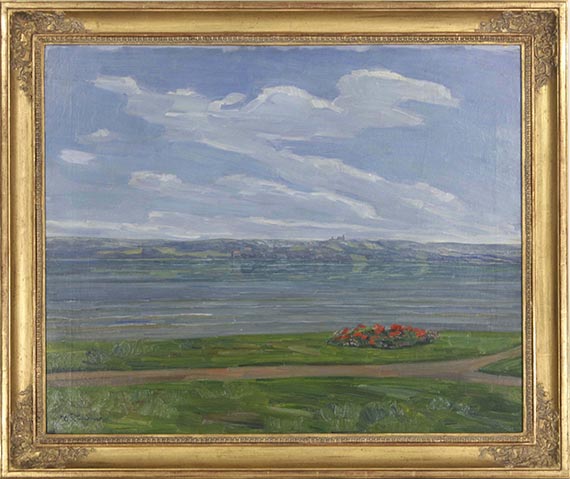 Wilhelm Trübner - Aussichtsplatz am Starnberger See - Frame image