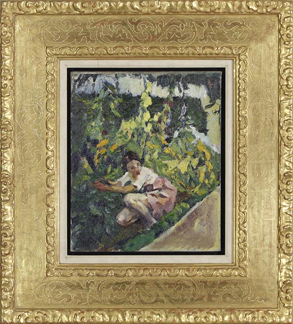 Leo Putz - Toni im Blumenbeet - Frame image