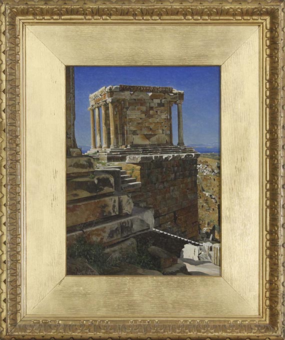 Josef Theodor Hansen - Tempel der Nike, Akropolis - Frame image