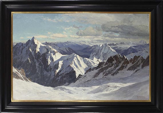 Edward Harrison Compton - Zugspitzplatt im Winter - Frame image
