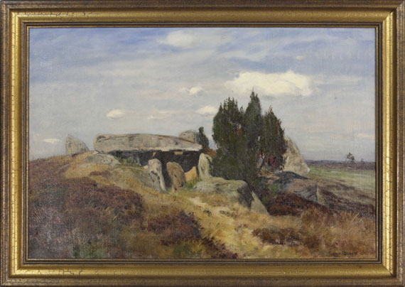 Eugen Felix Prosper Bracht - Hünengrab in der Heide - Frame image