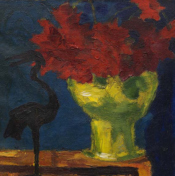 Emil Nolde - Vogel und Georginen - 