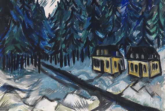 Erich Heckel - Erzgebirgslandschaft im Winter - 