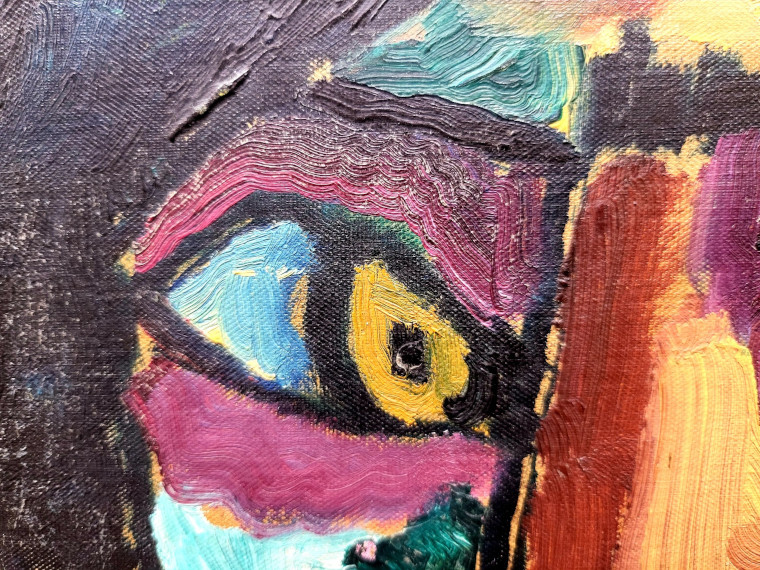 Alexej von Jawlensky - Frauenkopf mit Blumen im Haar - 