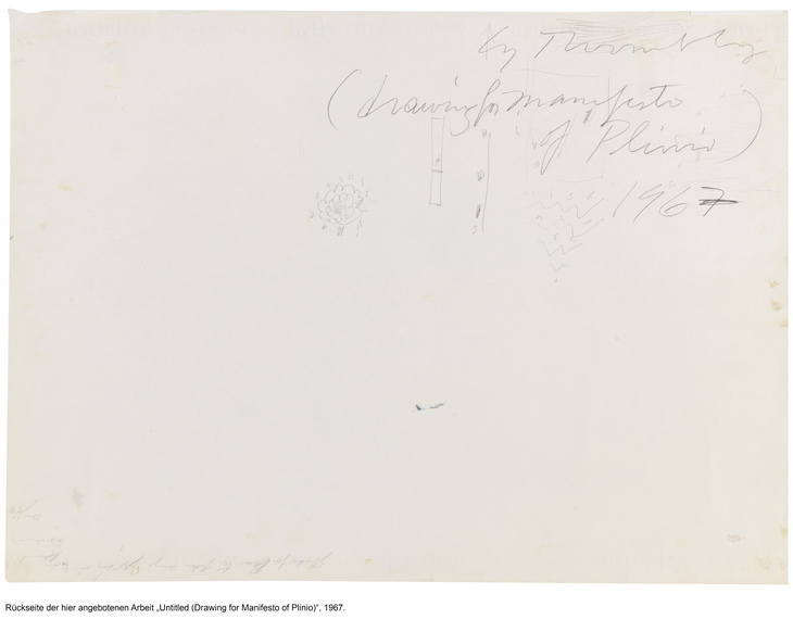 Cy Twombly - Untitled (Drawing for Manifesto of Plinio) - 