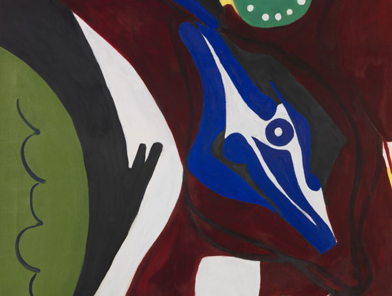 Ernst Wilhelm Nay - Die Uhr (Krapplack, Blau und Grün) - 